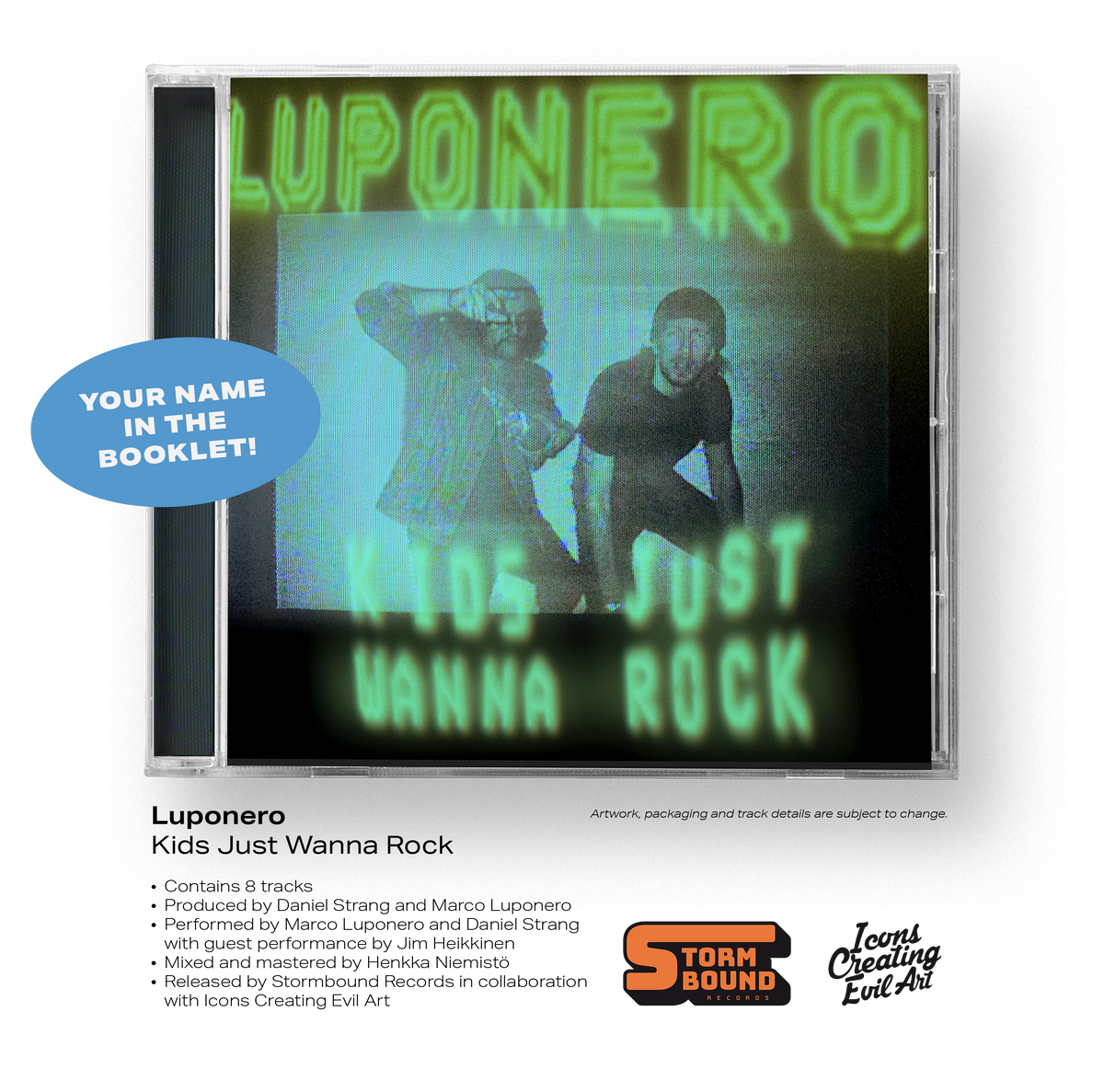 Luponero: Kids Just Wanna Rock | Signed CD (Preorder)